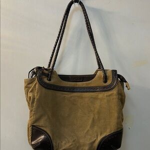 ESPRIT Vintage Brown Corduroy Shoulder Bag